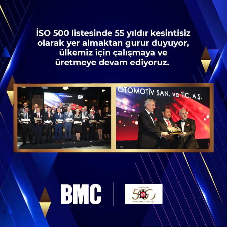 BMC, 55 YILDIR KESİNTİSİZ İSO 500 LİSTESİ’NDE